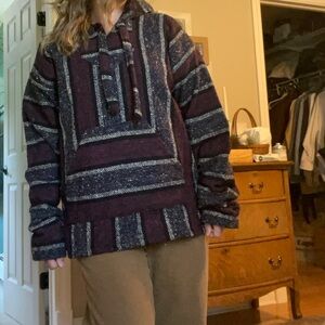 Hippie Baja hoodie or jerga, aka “drug rug”.